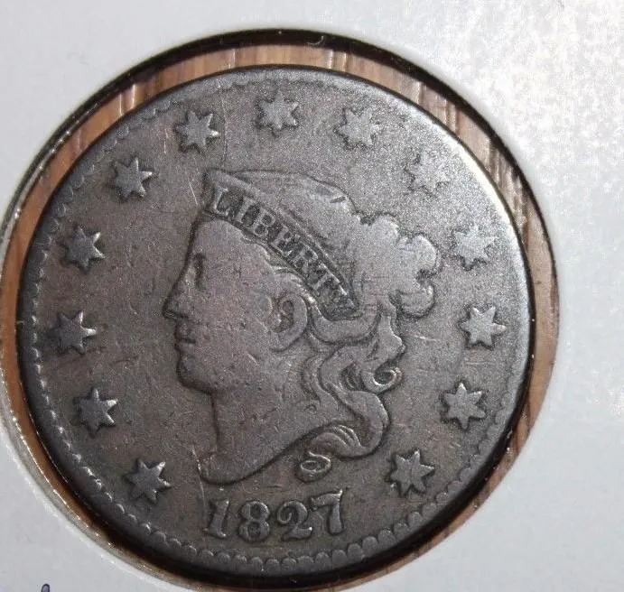 1827 Large Cent VG-8