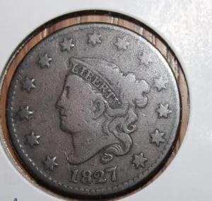 1827 Large Cent VG-8