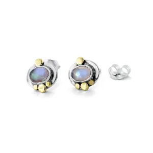 Banyan Silver Moonstone Stud Earrings
