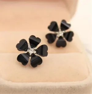 Beautiful Flower Crystal Earrings