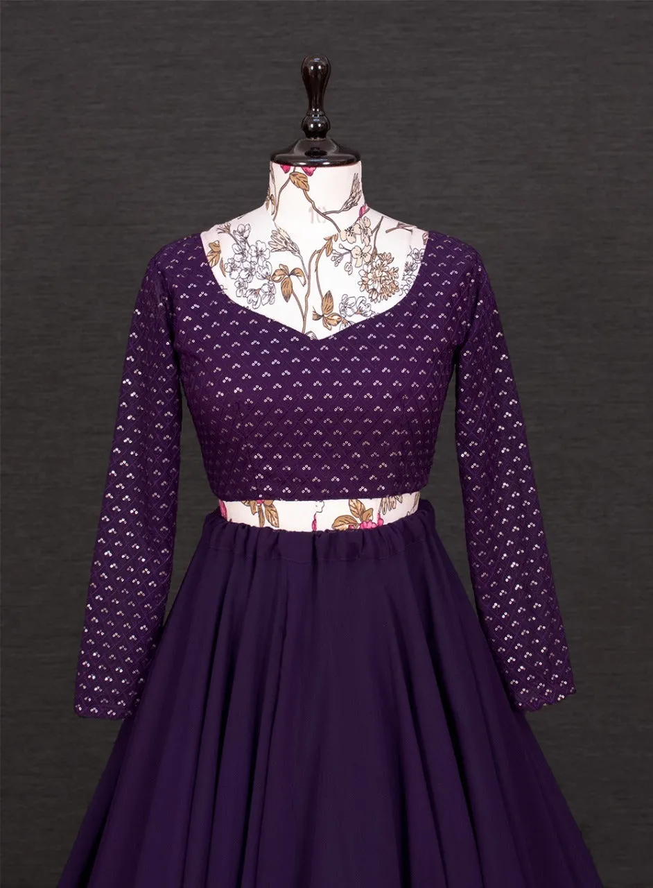 Beautiful Purple Lehenga Choli
