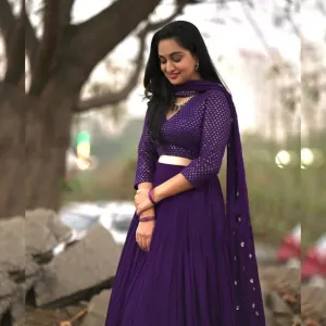 Beautiful Purple Lehenga Choli