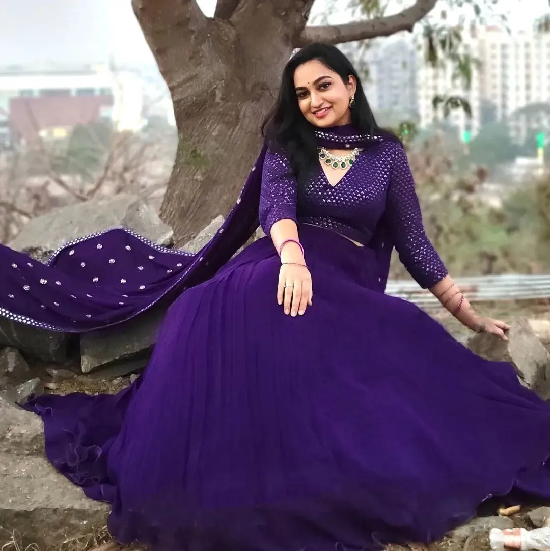 Beautiful Purple Lehenga Choli
