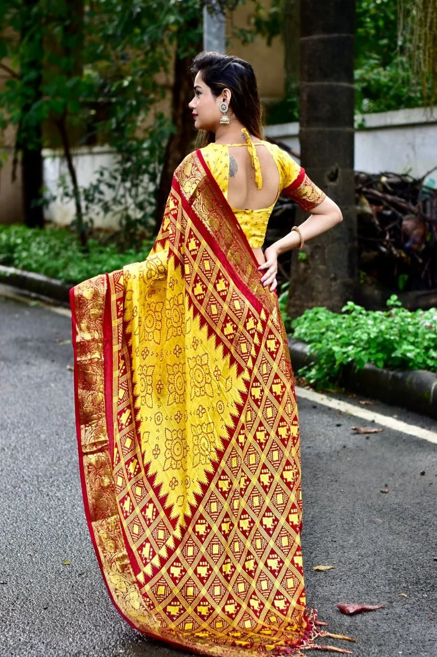 Beautiful Zankar Bandhani Saree