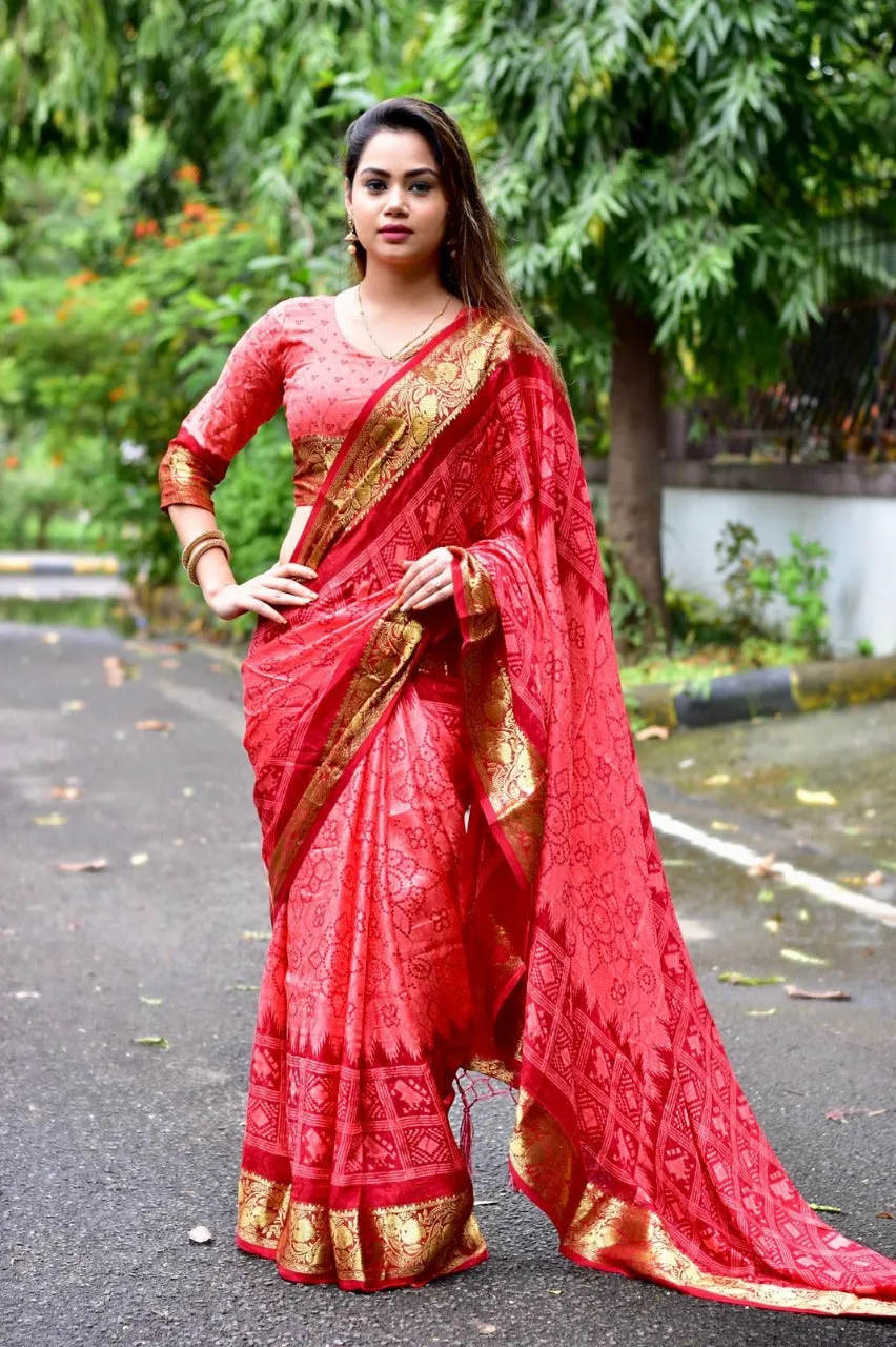 Beautiful Zankar Bandhani Saree