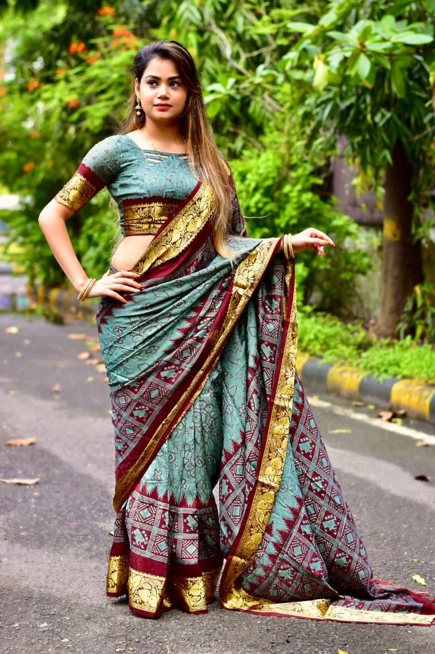 Beautiful Zankar Bandhani Saree