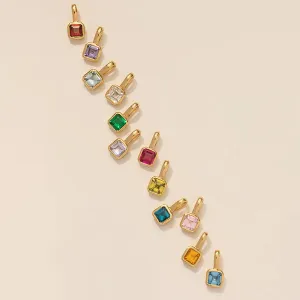 Birthstone Charms in Gold