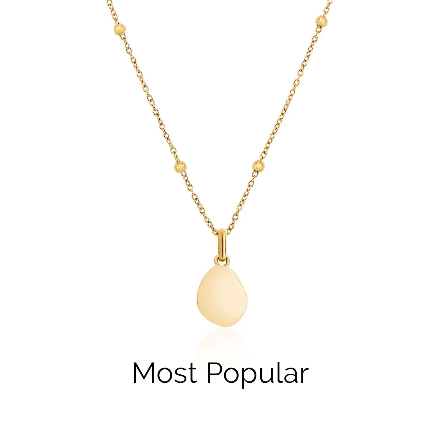 Blue Amazonite Stone Necklace (Gold)