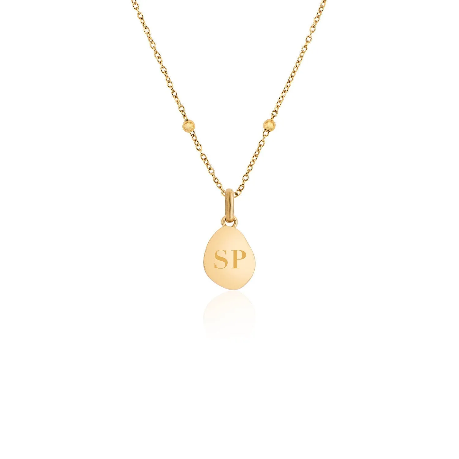 Blue Amazonite Stone Necklace (Gold)