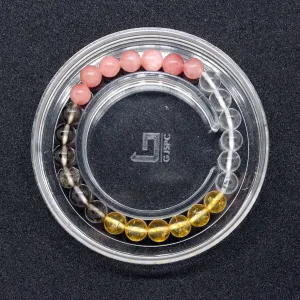 Certified & Energised Smoky Quartz, Clear Quartz, Citrine and Sunstone Bracelet for Overcome Anxiety
