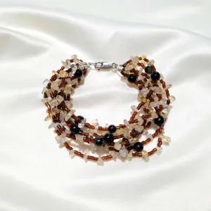 Citrine and Jade Bracelet