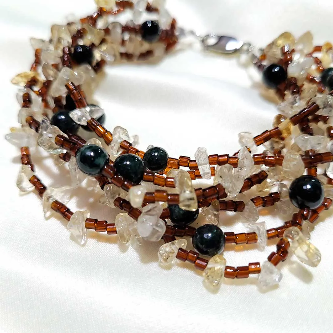 Citrine and Jade Bracelet