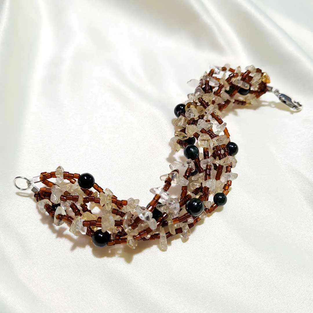 Citrine and Jade Bracelet