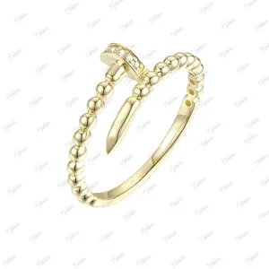 Diamond Nail Ring in US Size 6