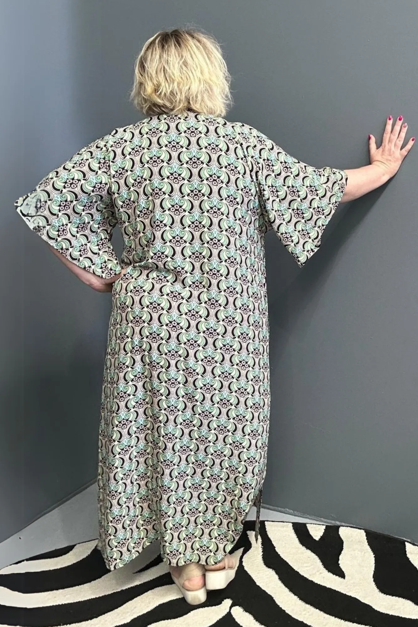 'EBONY' Dress - Mint Swirl