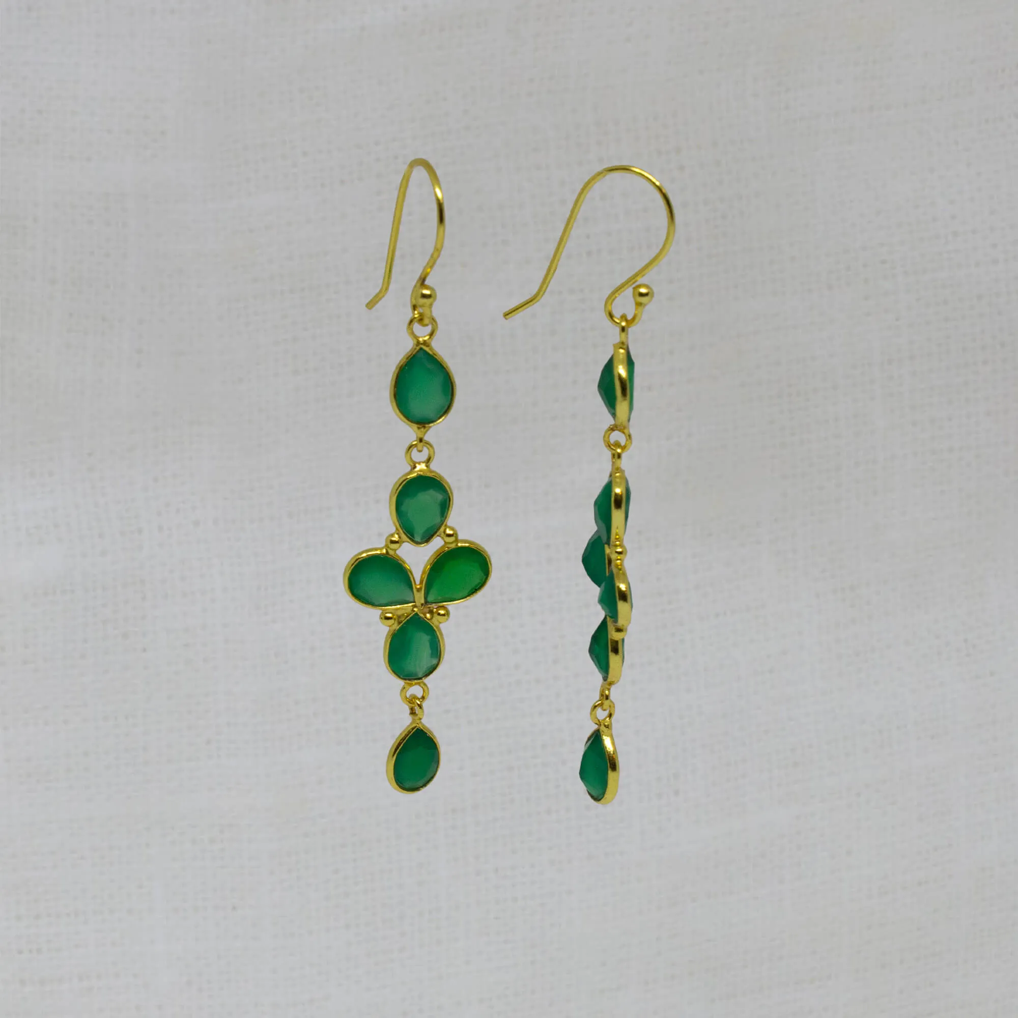 Gemstone and Gold Skye Earrings