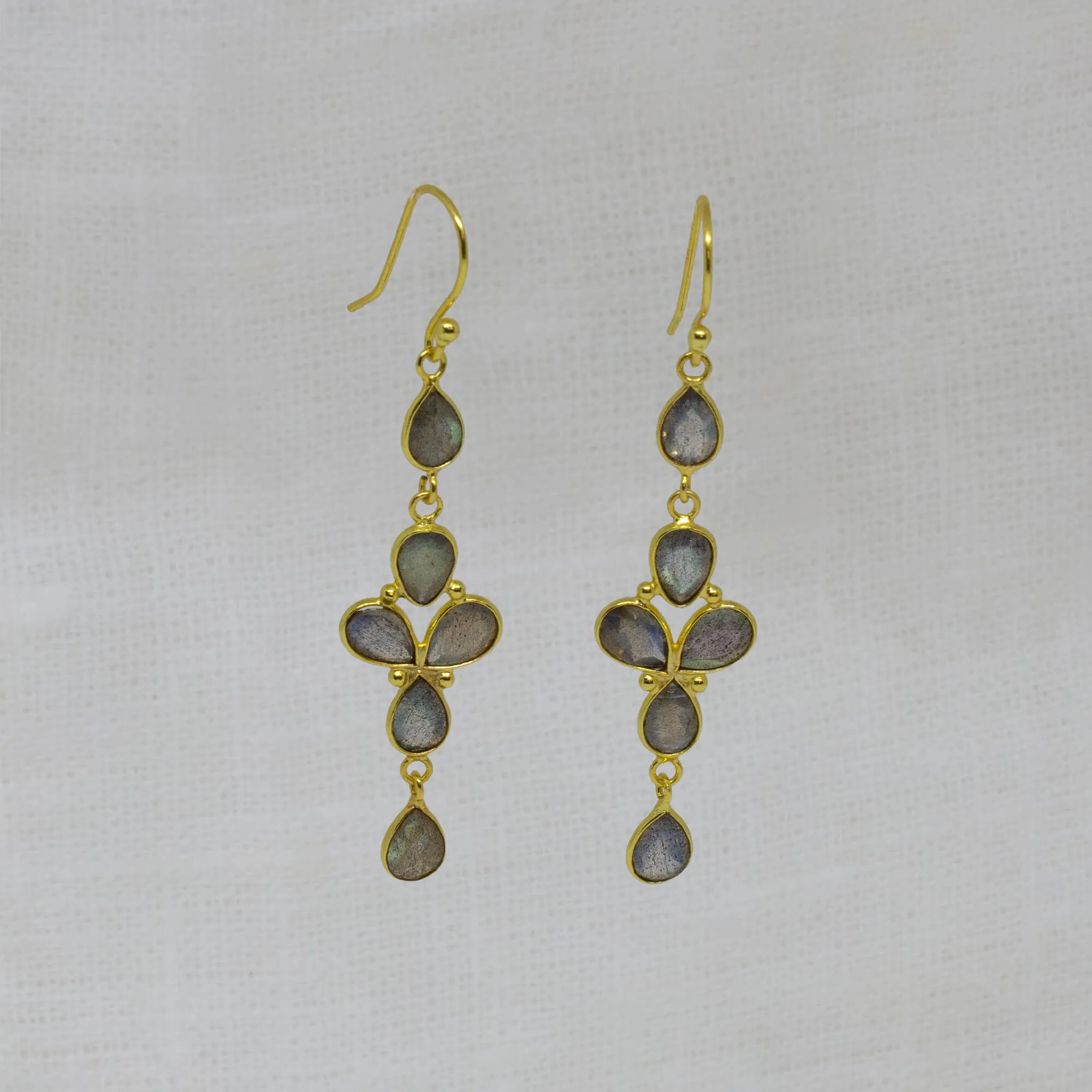 Gemstone and Gold Skye Earrings