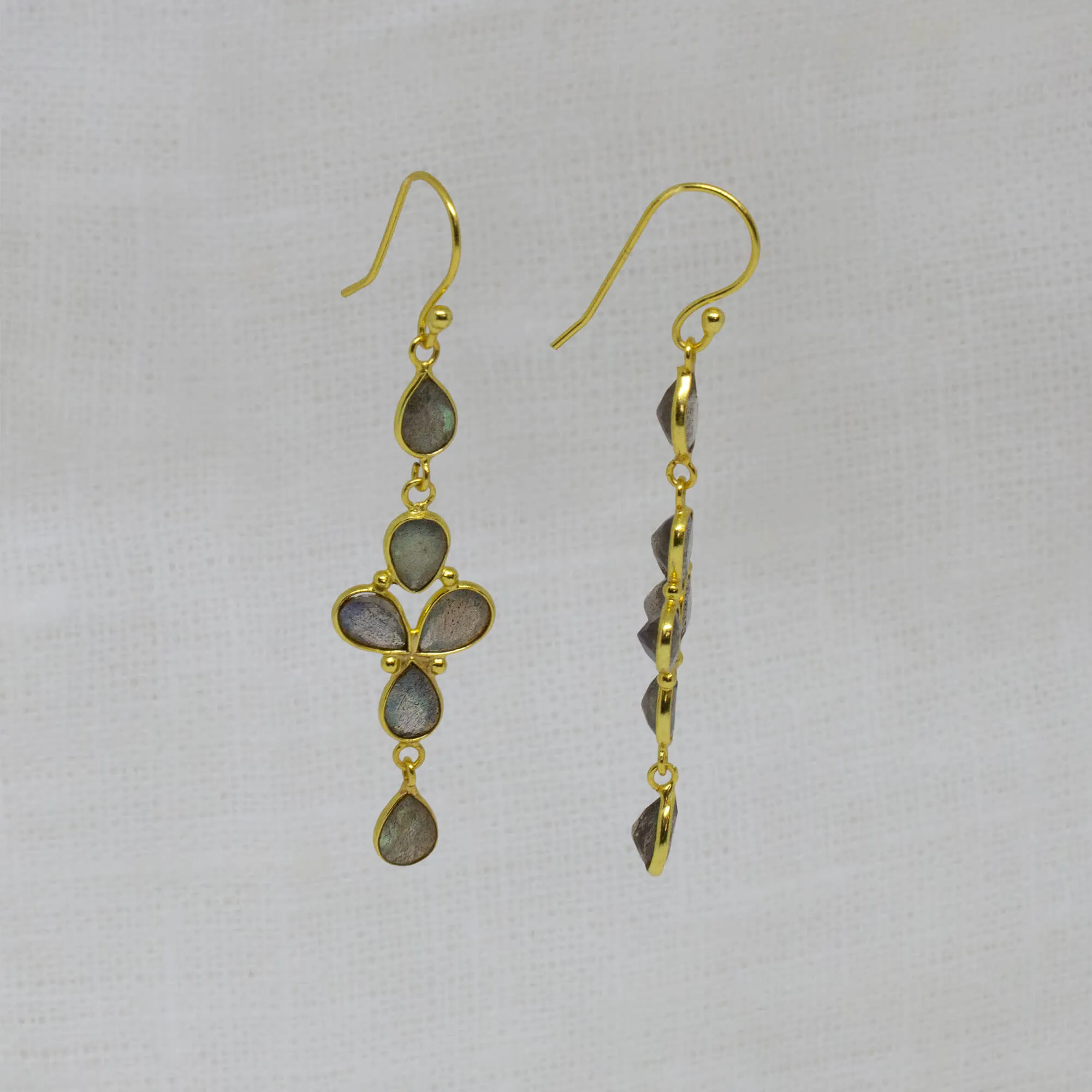 Gemstone and Gold Skye Earrings