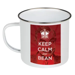 Keep Calm and Bean Enamel Mug