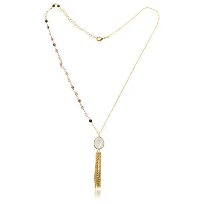 Luna Rainbow Moonstone Necklace