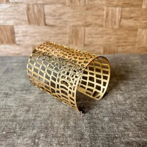 'Lyla' filigree snakeskin design cuff bracelet