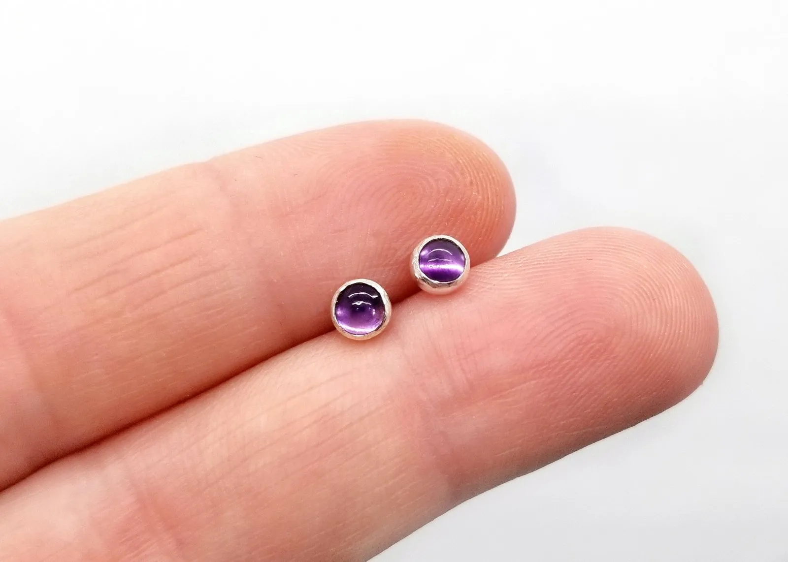 Lyra Gemstone Stud Earrings - 4mm