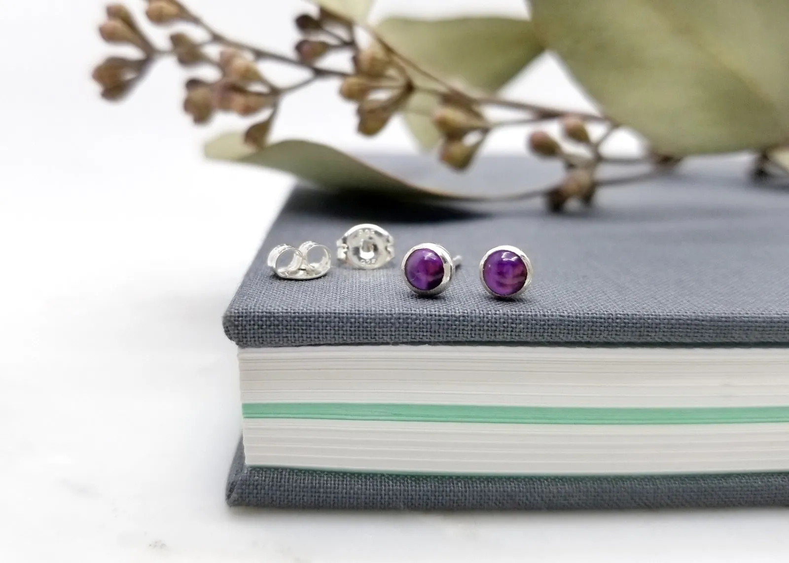 Lyra Gemstone Stud Earrings - 4mm