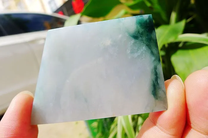 Natural Jade Rough Jadeite Raw (39g,6.3X4.1X0.5cm)