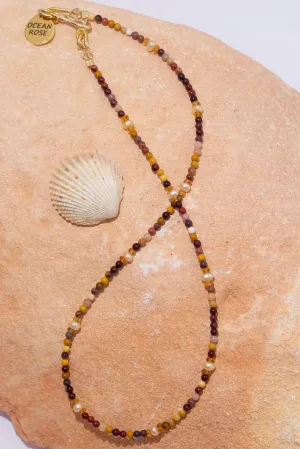 Necklace Gemstone Sepia Bubbles