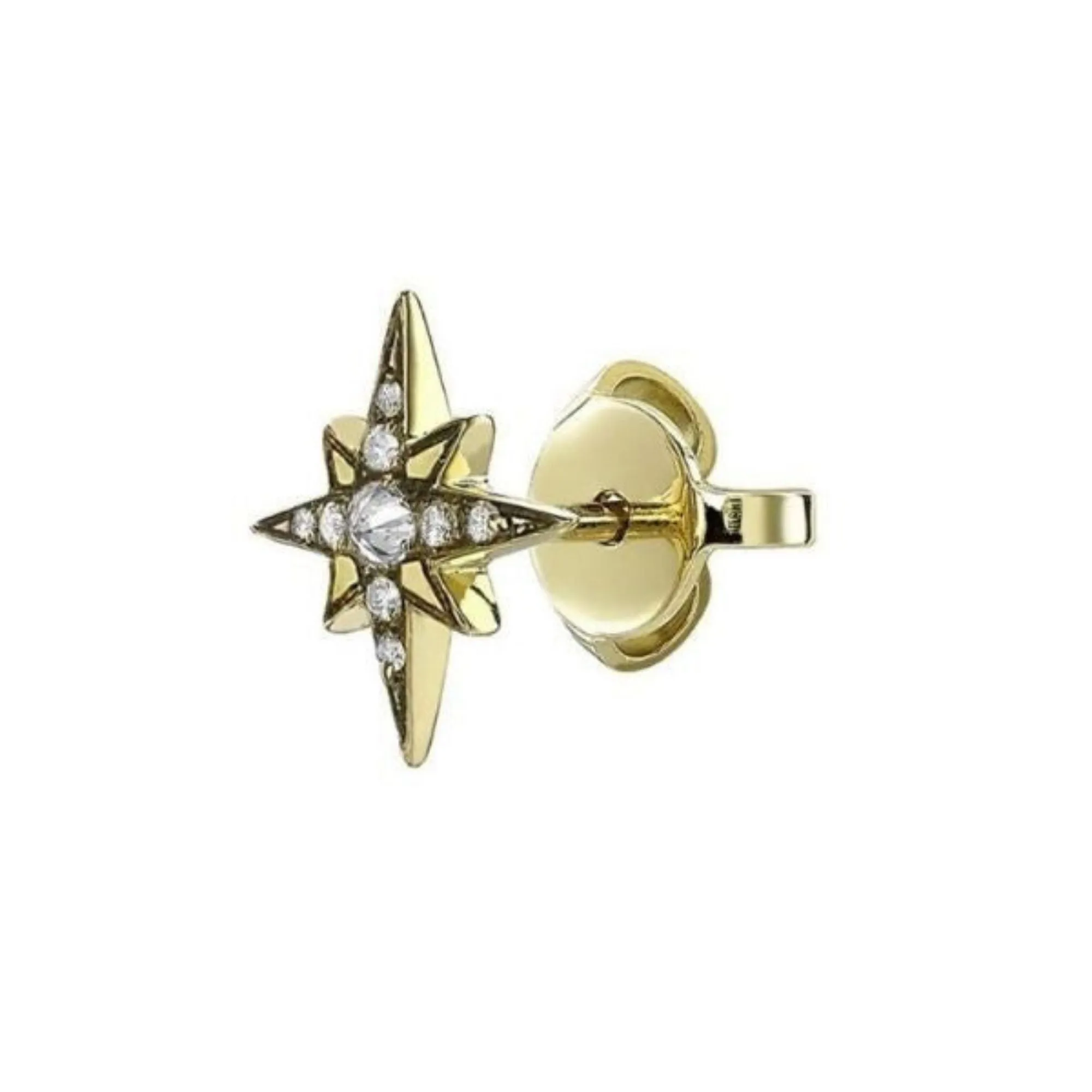 Oseanyx Star Stud Earring Single Yellow Gold