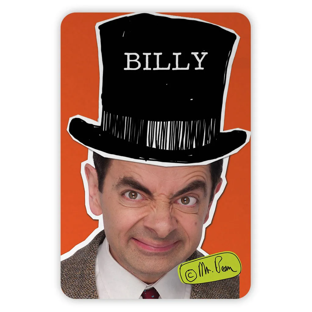 Personalised Mr Bean Tophat Metal Sign