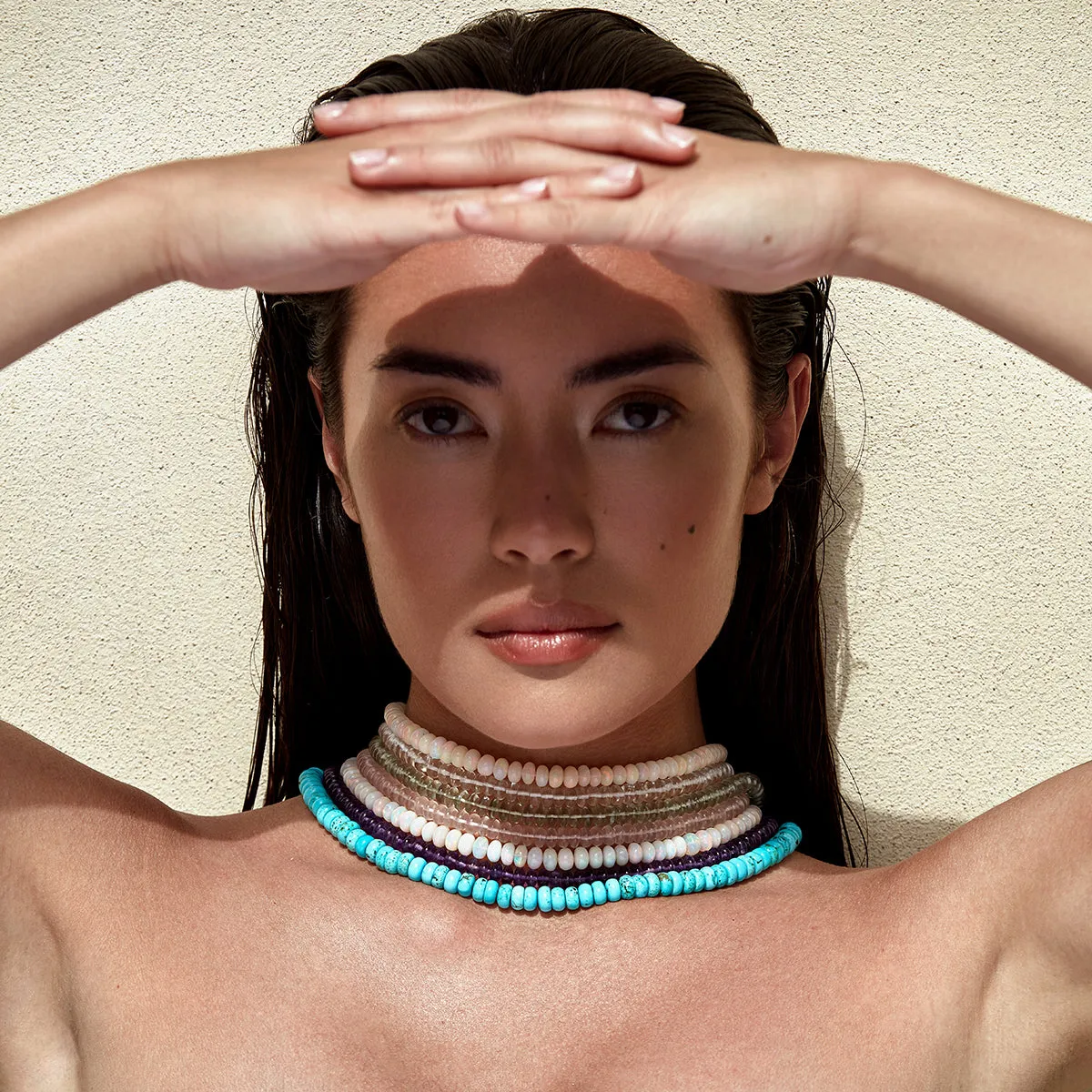 RAINBOW MOONSTONE CANDY BEAD NECKLACE