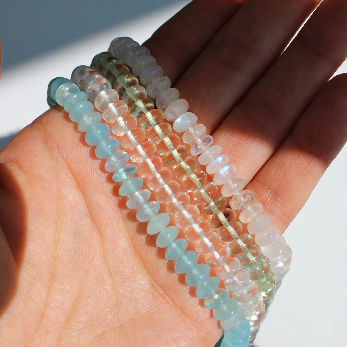RAINBOW MOONSTONE CANDY BEAD NECKLACE