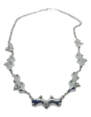 Sea Slug Necklace with 18ct yellow Gold, Silver & Pearls