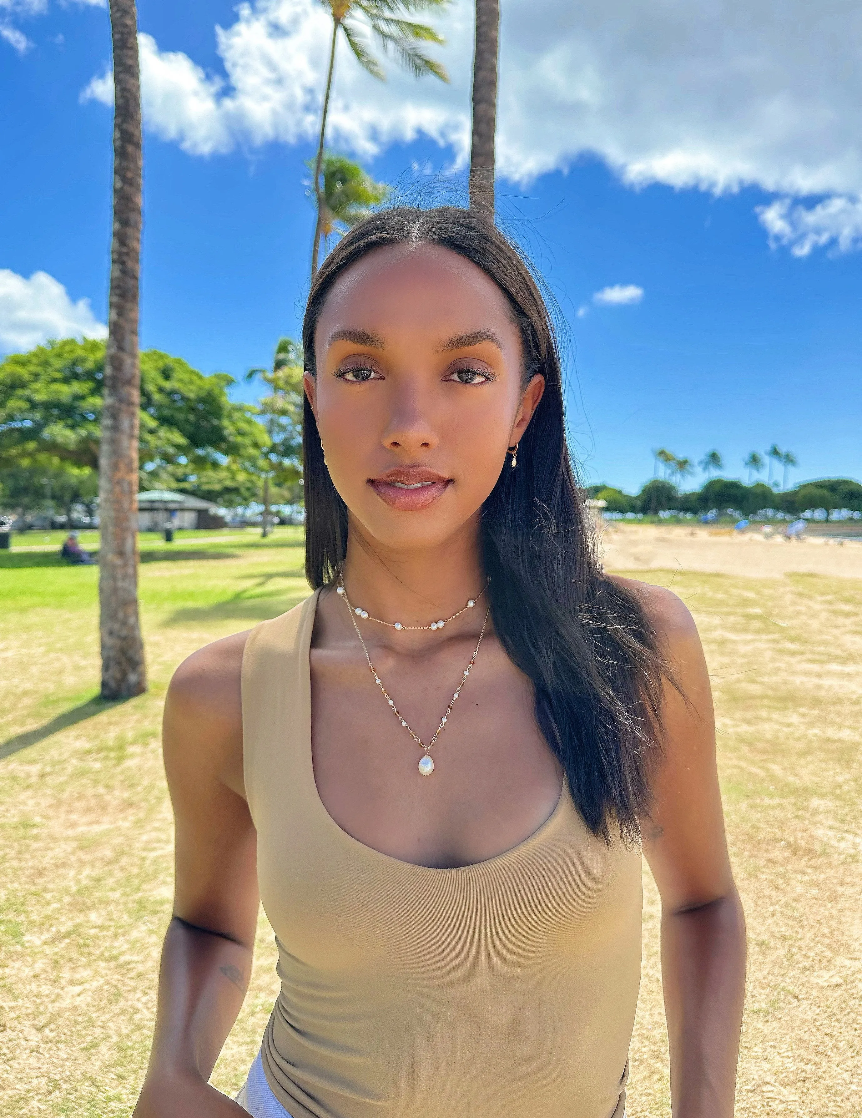 Sun-Kissed Pearl Necklace