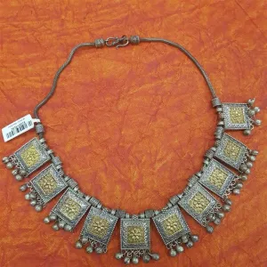 Two tone Oxidized Choker Set