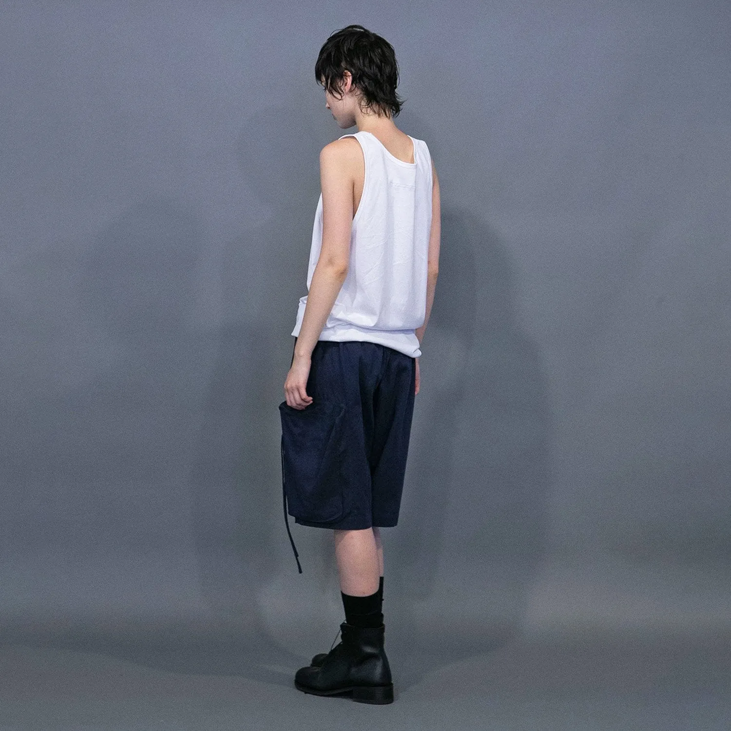 WM04-SP251044 COTTON LINEN BIG POCKET SHORT PANTS