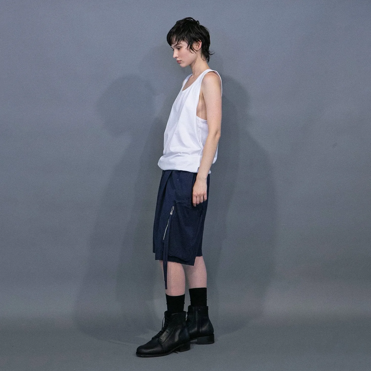 WM04-SP251044 COTTON LINEN BIG POCKET SHORT PANTS