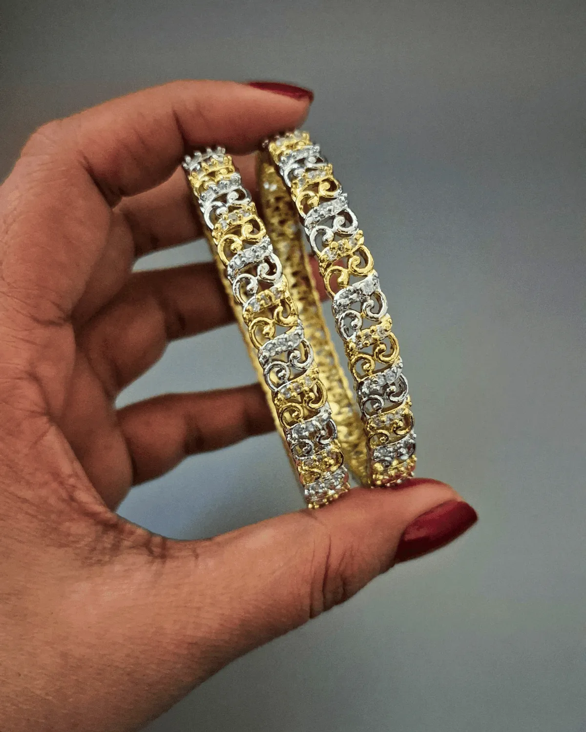 Zevarly Hanaya Beautiful AD Bangles