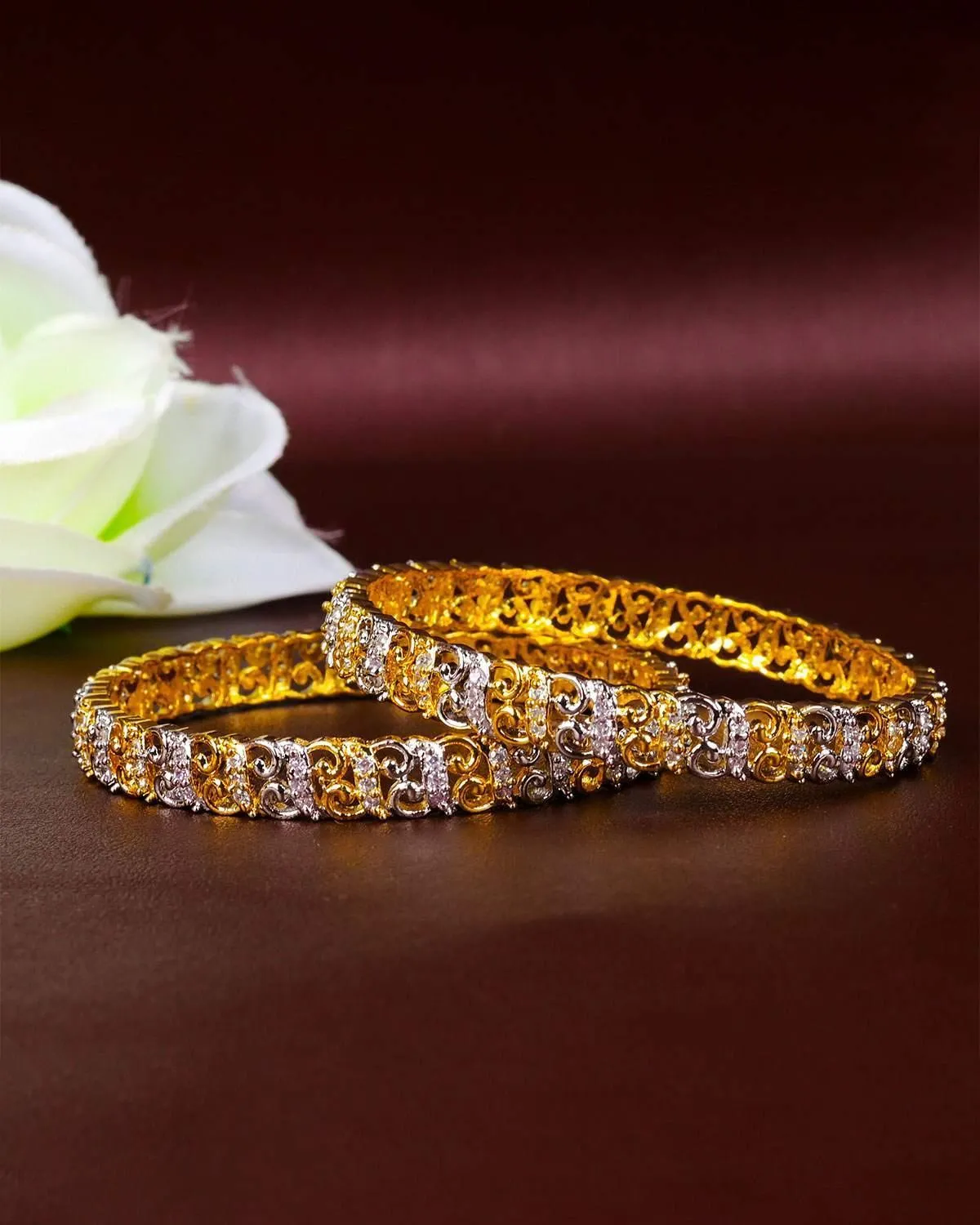 Zevarly Hanaya Beautiful AD Bangles